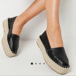 ASOS Design Flatforms espadrilles black size 7 new with out tag